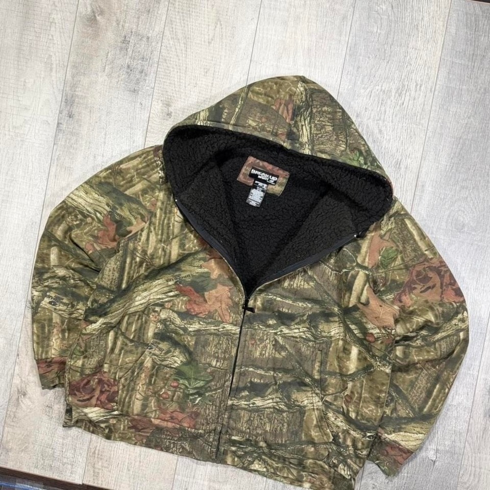 Vintage 2000s real tree Mazi Oak camo full zip hunting winter jacket Size XXL